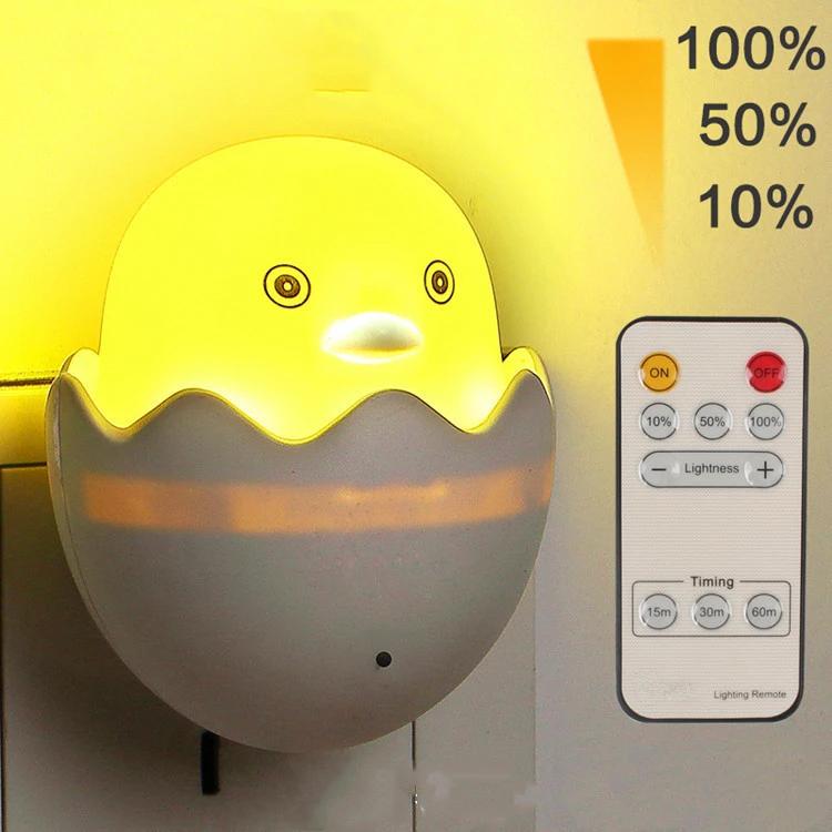 Wireless energy saving LED remote control dimmable night light at the head of the bed in childrens room